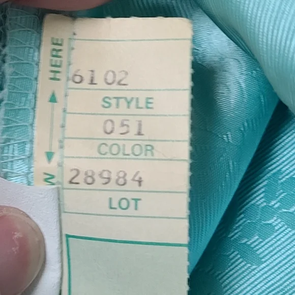 Elegant Aqua Off-Shoulder Gown, Vintage, Made In USA, Union Tag, 80's - Picture 7 of 16